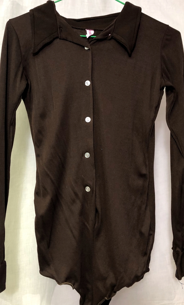 Vintage button down collared bodysuit